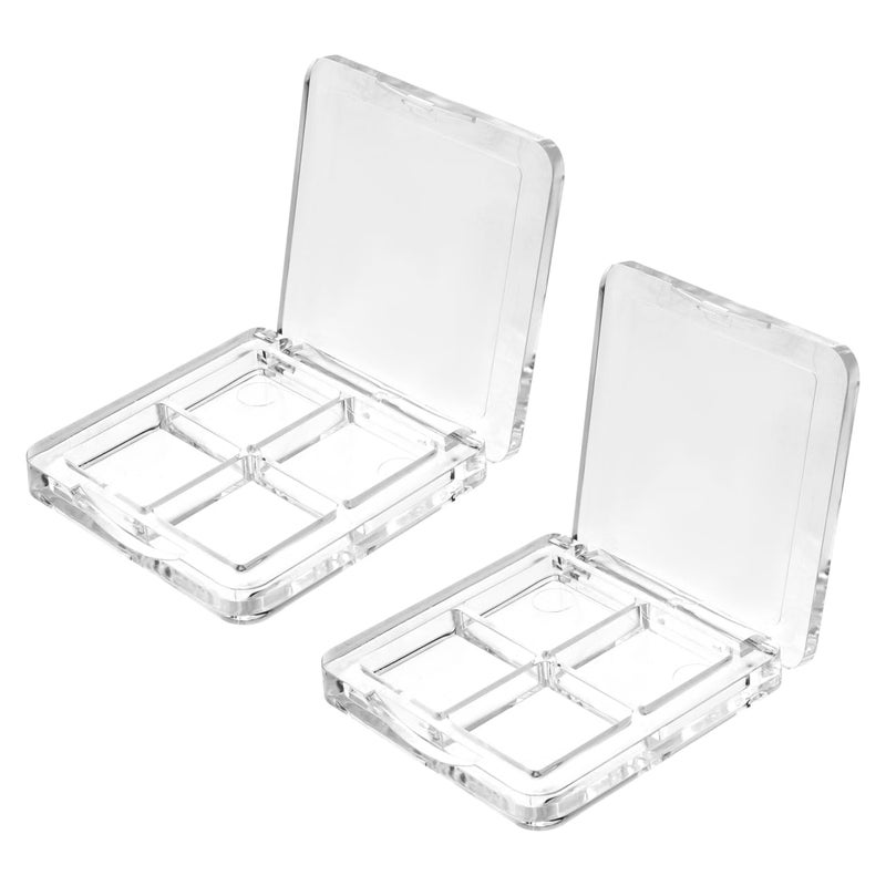 Beaupretty Empty Lipstick Paletteï¼Œ2 Pieces Empty Lipstick Box DIY Eyeshadow Powder Blush Palette Highlighters Container Eyeshadow Pan Makeup for Women - Image 1